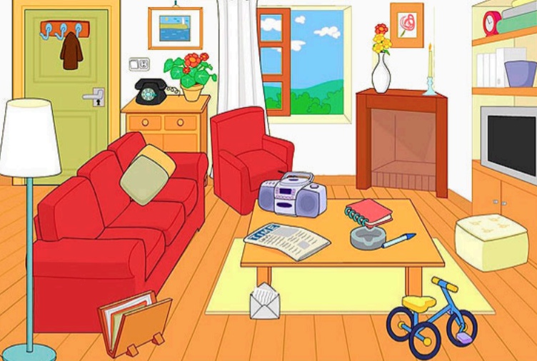 Học liệu ghép hình nhận biết đồ vật trong nhà