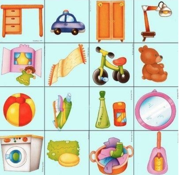 Học liệu nhận biết các đồ vật trong tranh